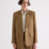 TWP - Jillian Blazer in Novel Herringbone Linen
