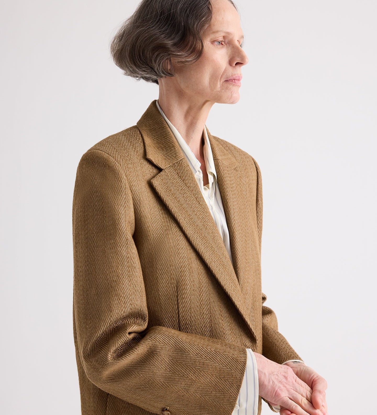 TWP - Jillian Blazer in Novel Herringbone Linen