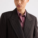 TWP - Harper Blazer in Refined Pinstripe Wool Viscose Suiting