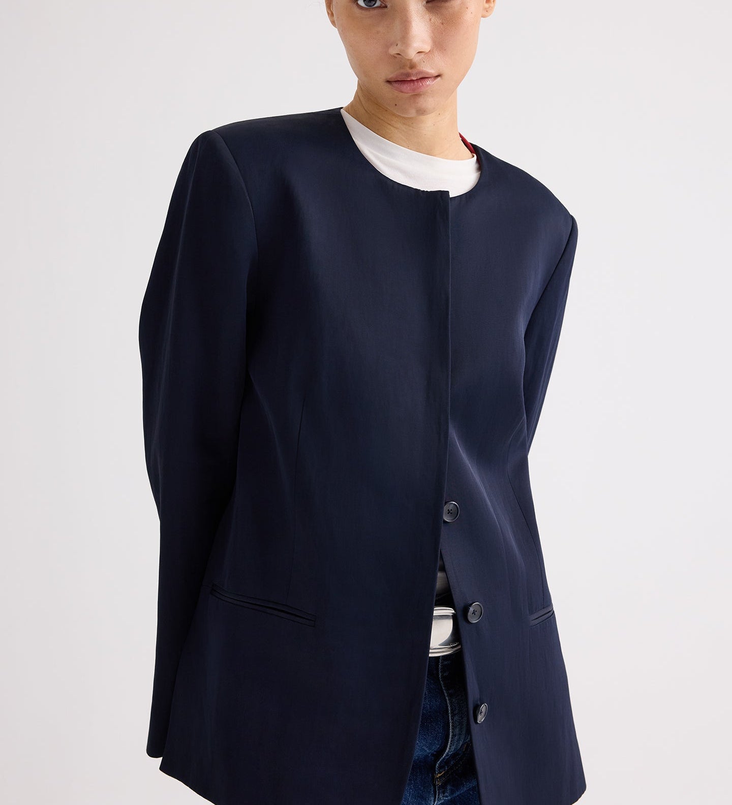 TWP - Cecelia Blazer in Coated Viscose Linen