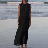 St. Agni - Sheer Silk Gauze Dress - Soot