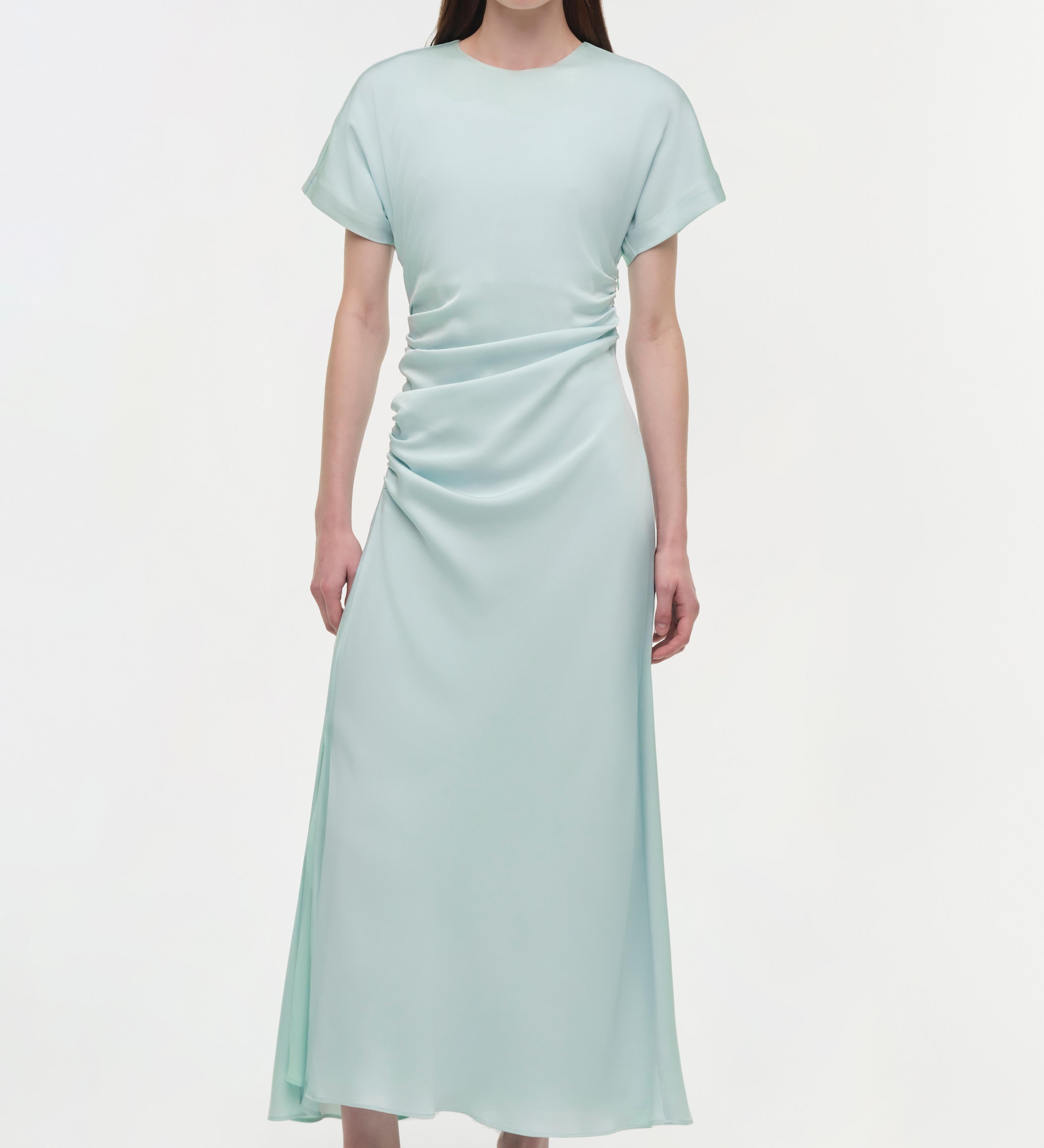 Simkhai - Marabella Draped Satin Midi Dress
