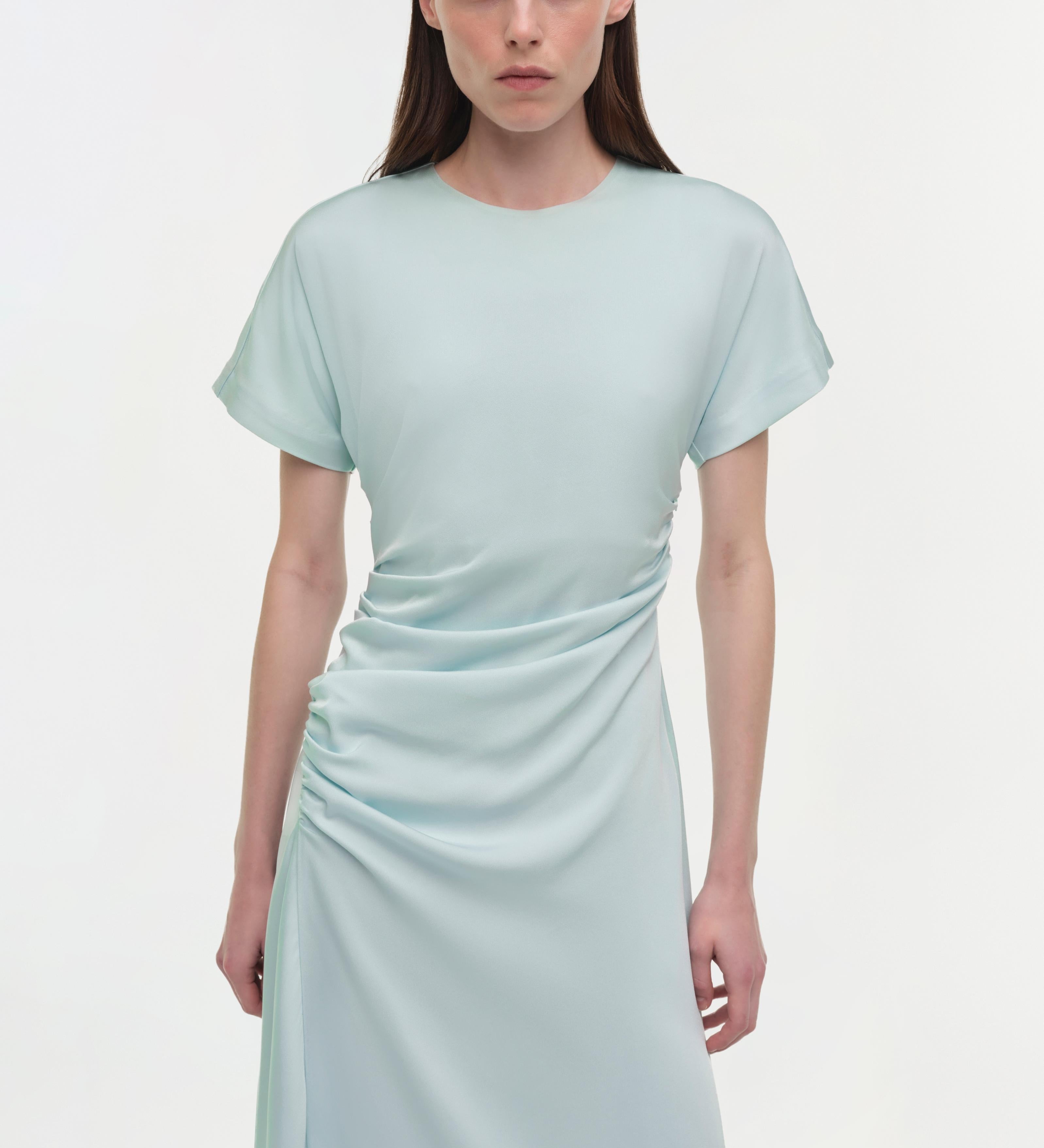 Simkhai - Marabella Draped Satin Midi Dress