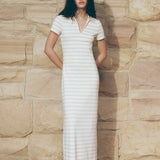 Faithfull - Tiesse Maxi Dress Cream Stripe - Final Sale
