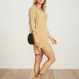 Faithfull - Cap Maison Stripe Print Marigold Baia Shirt Dress - Final Sale