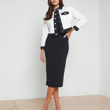 L'AGENCE - Koda Contrast Cropped Denim Jacket
