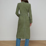 L'AGENCE - Celina Suede Trench Coat
