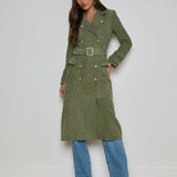 L'AGENCE - Celina Suede Trench Coat