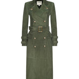 L'AGENCE - Celina Suede Trench Coat
