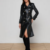 L'AGENCE - Celina Leather Trench Coat