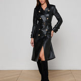 L'AGENCE - Celina Leather Trench Coat