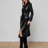 L'AGENCE - Celina Leather Trench Coat