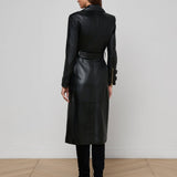 L'AGENCE - Celina Leather Trench Coat