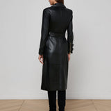 L'AGENCE - Celina Leather Trench Coat