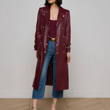 L'AGENCE - Celina Leather Trench Coat