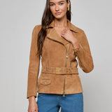 L'AGENCE - Dinah Suede Biker Jacket