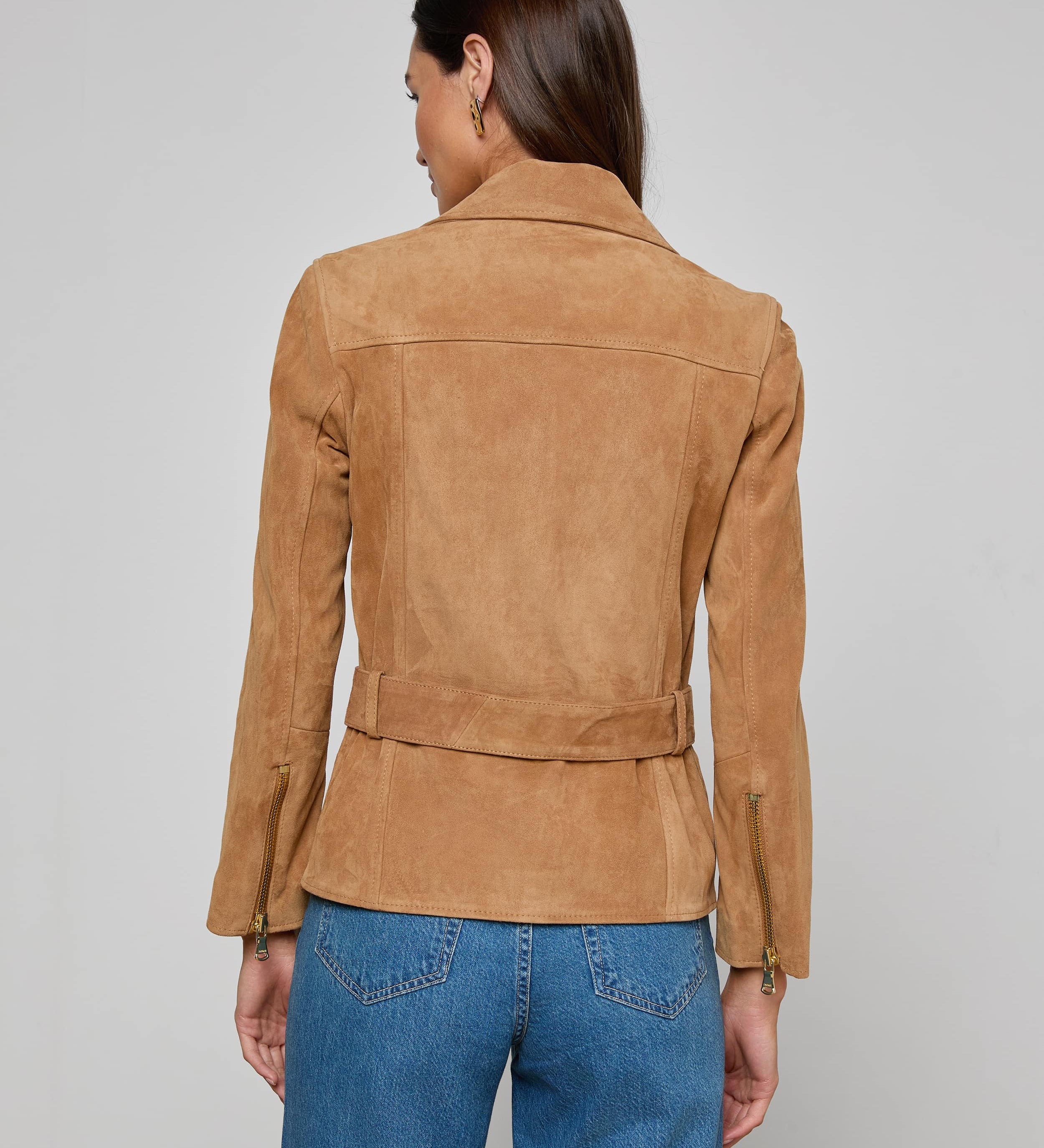 L'AGENCE - Dinah Suede Biker Jacket