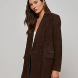 L'AGENCE - Aimee Oversized Suede Blazer