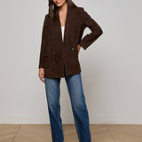 L'AGENCE - Aimee Oversized Suede Blazer