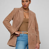 L'AGENCE - Aimee Oversized Suede Blazer