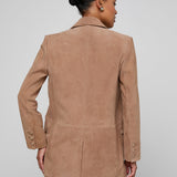 L'AGENCE - Aimee Oversized Suede Blazer