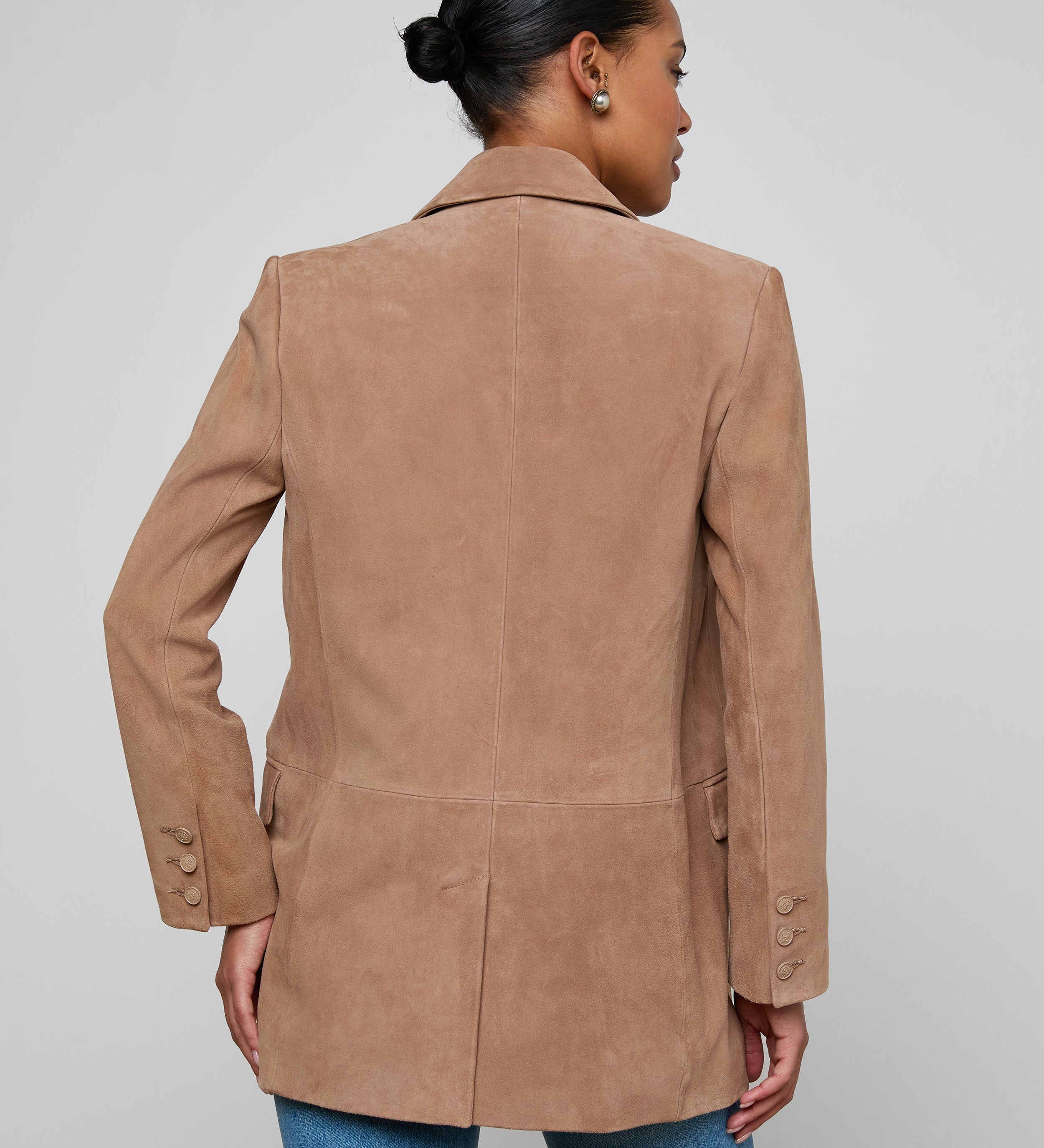 L'AGENCE - Aimee Oversized Suede Blazer