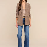 L'AGENCE - Aimee Oversized Suede Blazer