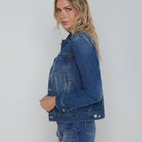L'AGENCE - Mack Oversized Denim Jacket - Jean Bar Only