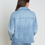 L'AGENCE - Mack Oversized Denim Jacket - Jean Bar Only