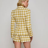 L'AGENCE - Marie Houndstooth Tweed Blazer