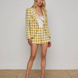 L'AGENCE - Ashton Houndstooth Tweed Short