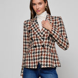 L'AGENCE - Marie Houndstooth Tweed Blazer