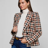 L'AGENCE - Marie Houndstooth Tweed Blazer