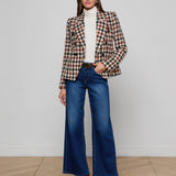 L'AGENCE - Marie Houndstooth Tweed Blazer
