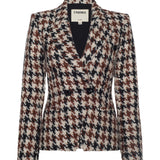 L'AGENCE - Marie Houndstooth Tweed Blazer