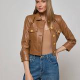 L'AGENCE - Kumi Cropped Leather Jacket