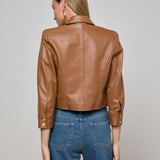 L'AGENCE - Kumi Cropped Leather Jacket