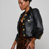 L'AGENCE - Kumi Cropped Leather Jacket