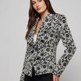 L'AGENCE - Bethany Flocked Tweed Blazer