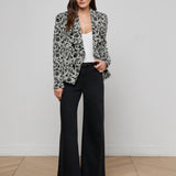 L'AGENCE - Bethany Flocked Tweed Blazer