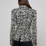 L'AGENCE - Bethany Flocked Tweed Blazer