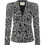L'AGENCE - Bethany Flocked Tweed Blazer