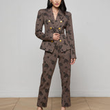 L'AGENCE - Bethany Flocked Herringbone Blazer