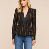 L'AGENCE - Imogen Satin Lapel Blazer