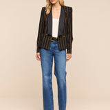 L'AGENCE - Imogen Satin Lapel Blazer