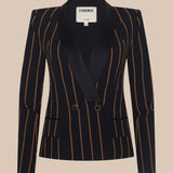 L'AGENCE - Imogen Satin Lapel Blazer