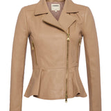 L'AGENCE - Lyric Leather Peplum Jacket
