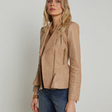 L'AGENCE - Lyric Leather Peplum Jacket