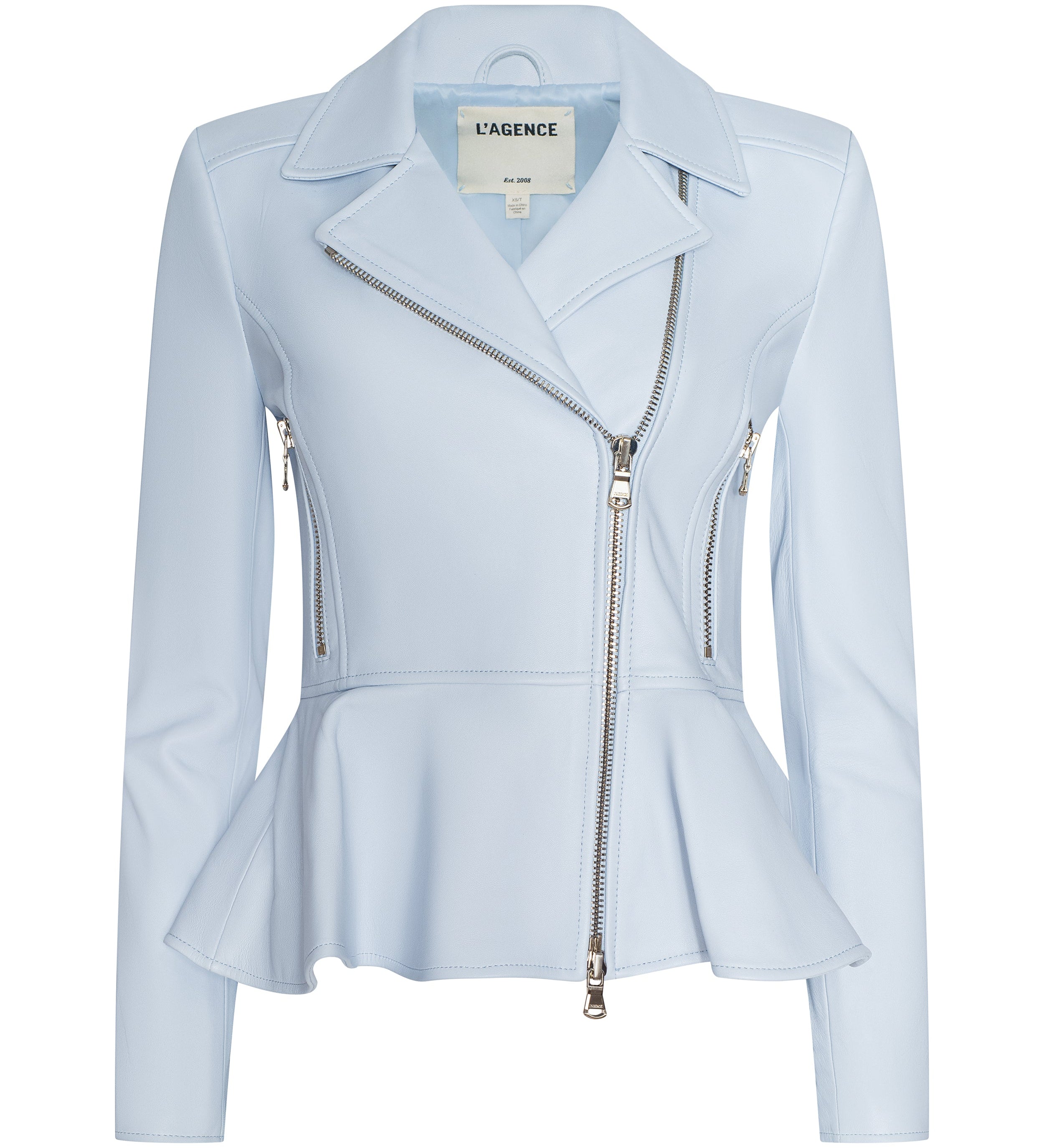 L'AGENCE - Lyric Peplum Biker Jacket