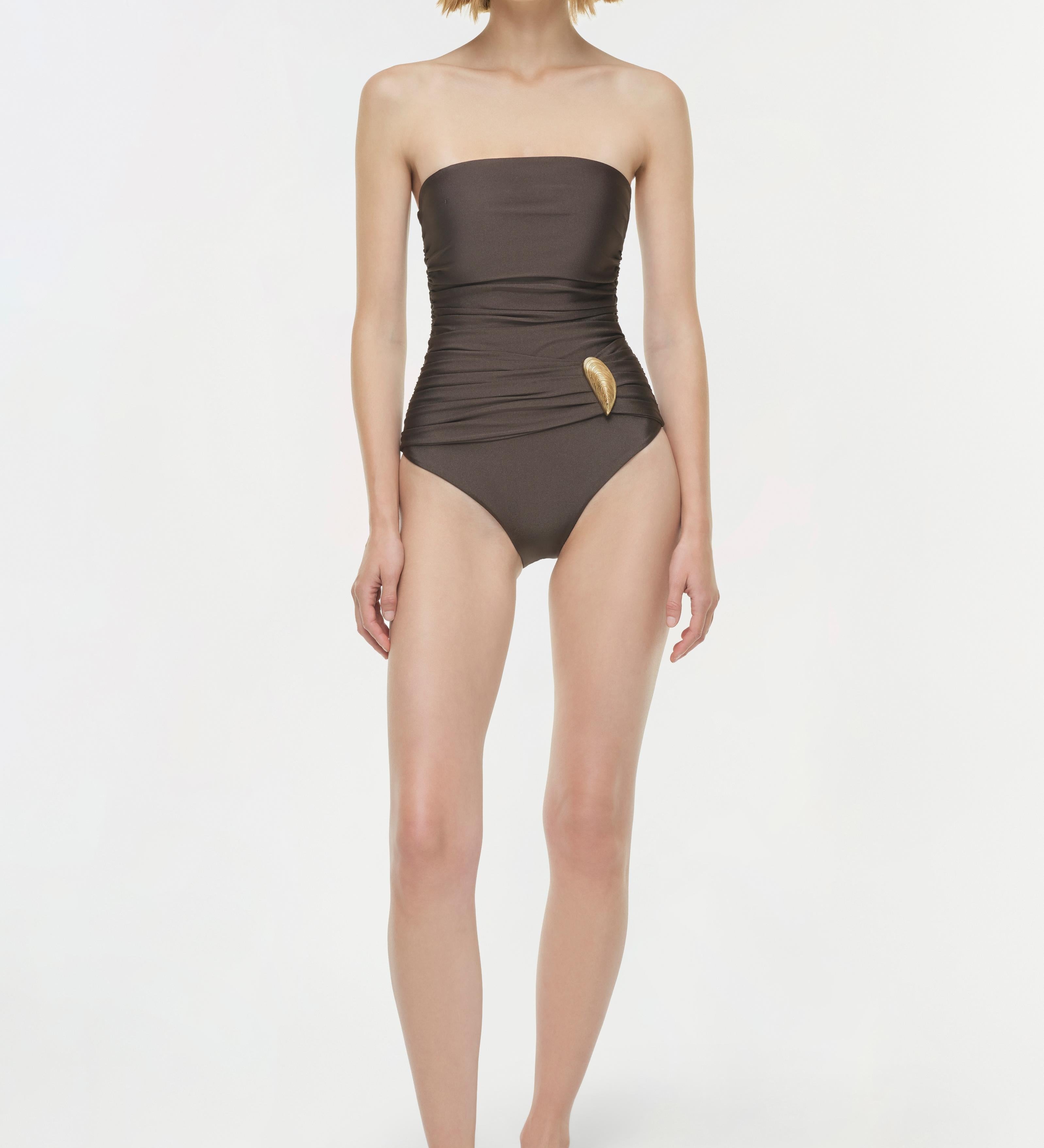 Simkhai - Lorena Shell Strapless One Piece